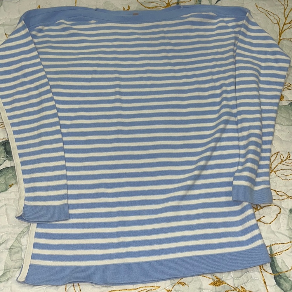 Blue & White Striped, long-Sleeve, Gap Shirt